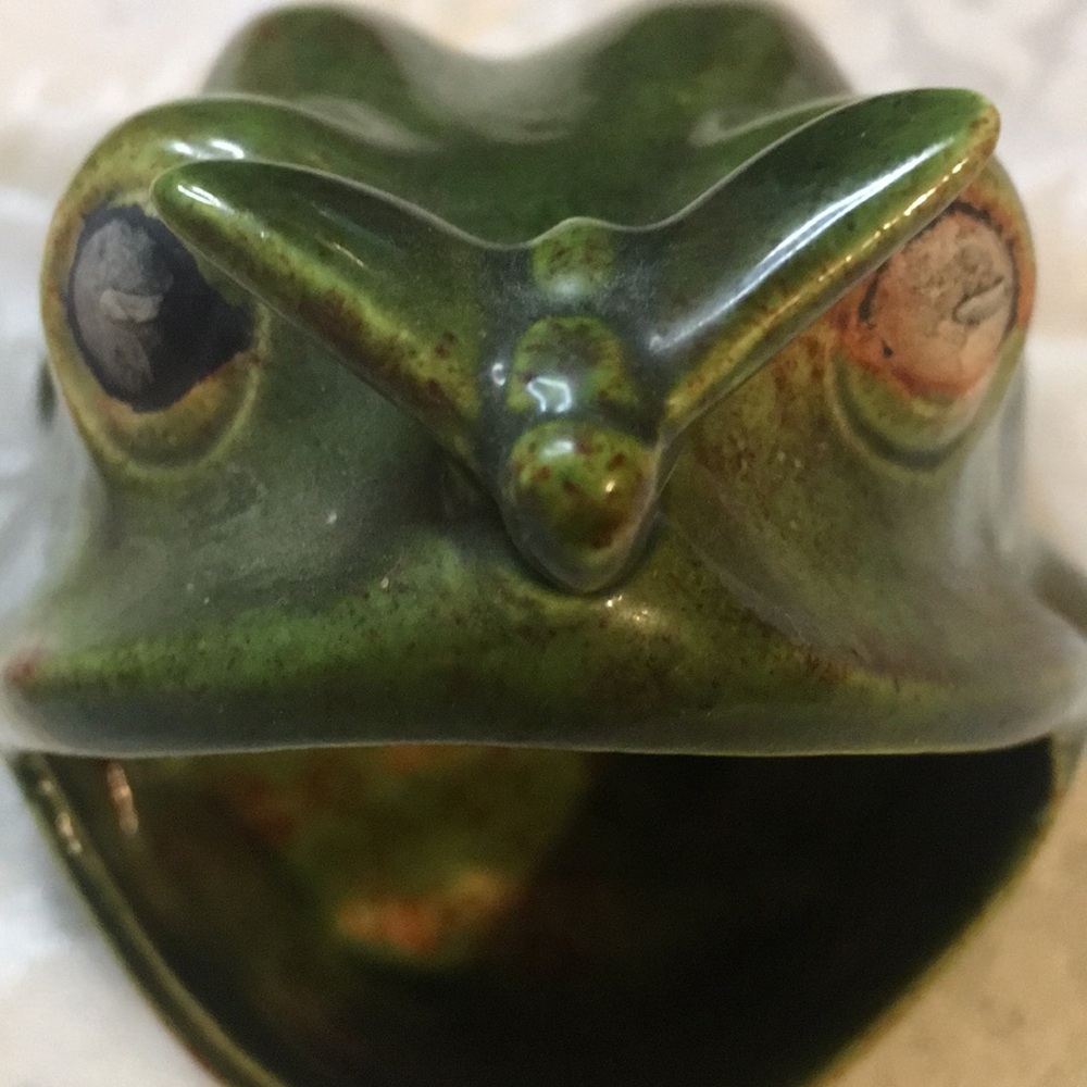 Vintage Ceramic frog sponge /scrubby holder - Picture 11 of 12